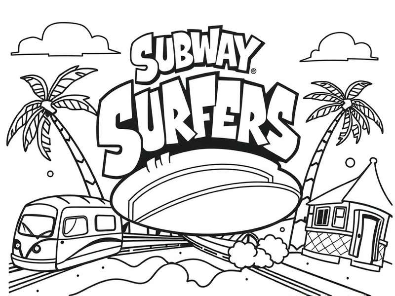 Subway Surfers Logo Coloring Page