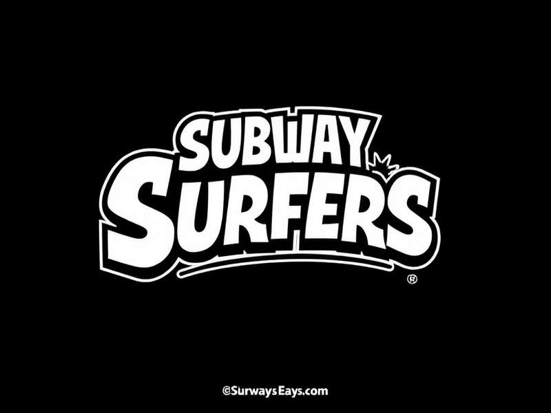Subway Surfers Black and White Logo Design