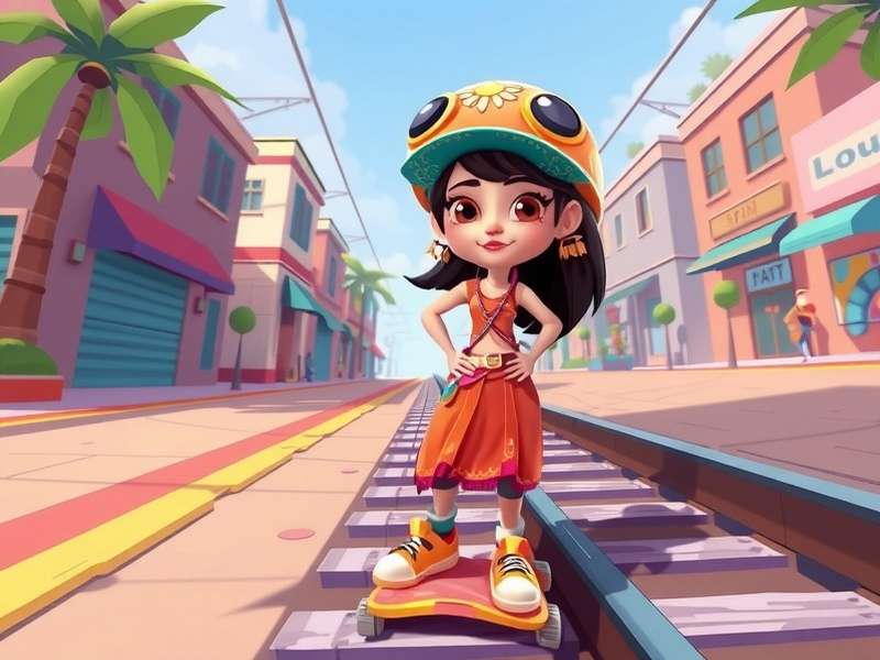 Subway Surfers female characters collage