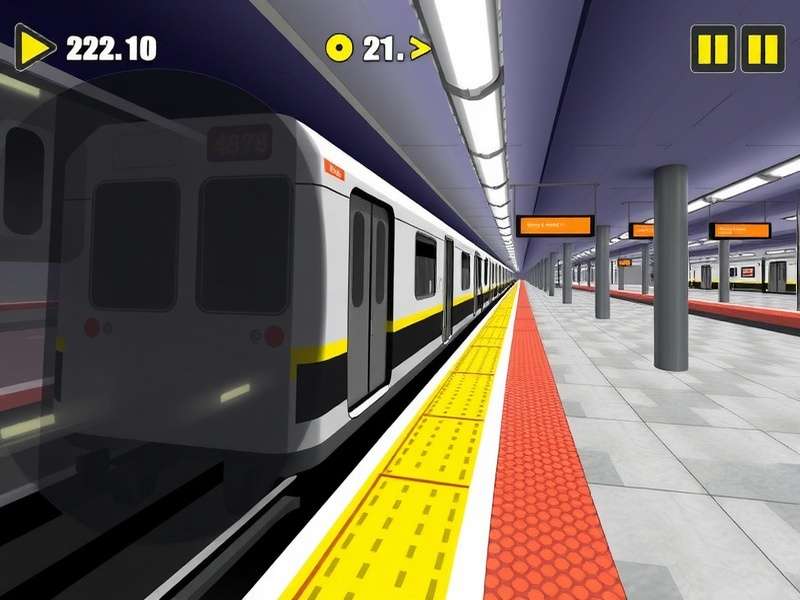 Subway Surfers gameplay screenshot showing characters running on train tracks