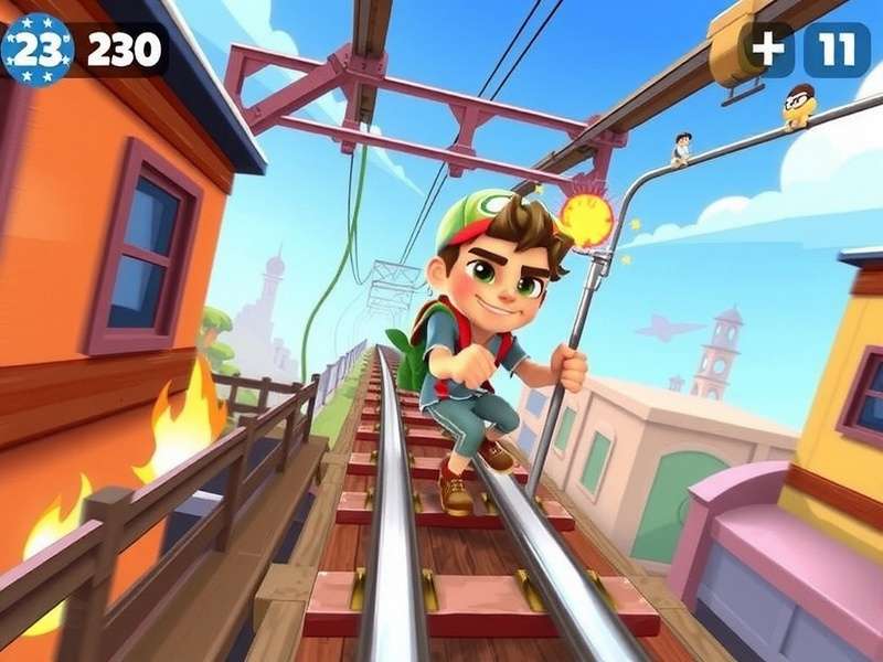Subway Surfers Io gameplay showing global leaderboards and connected players