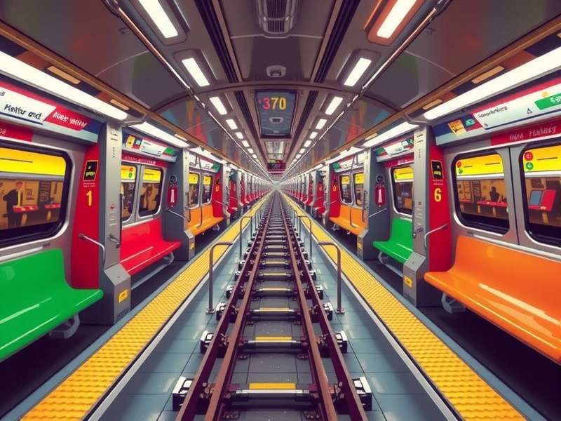 A vibrant collage of Subway Surfers characters Jake, Tricky, and Fresh in action on a subway track