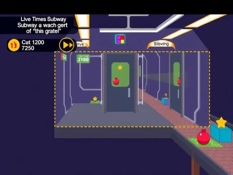 Subway Surfers gameplay screenshot showing Jake grinding on a train in a vibrant city