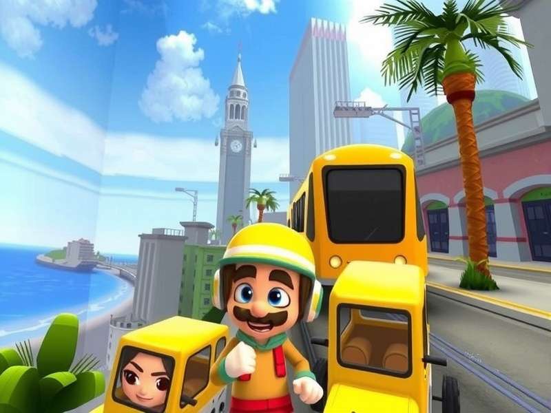 Character wearing the iconic Yellow Suit running through vibrant Havana streets in Subway Surfers