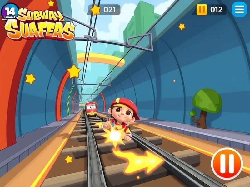 Subway Surfers Gratuit Jouer gameplay screenshot showing characters running on subway tracks