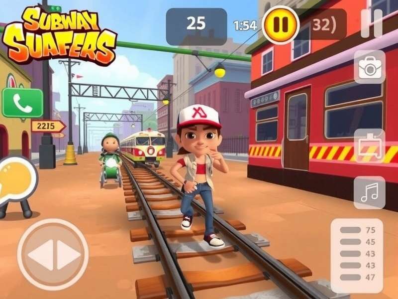 Subway Surfers characters with musical notes around them