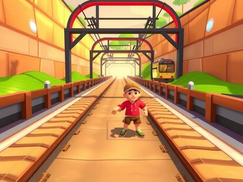 Subway Surfers gameplay with headphones emphasizing music experience