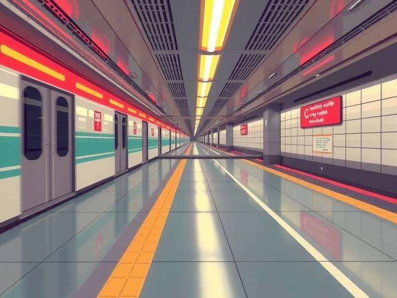 Subway Surfers gameplay action with trains and graffiti in Mumbai-style setting