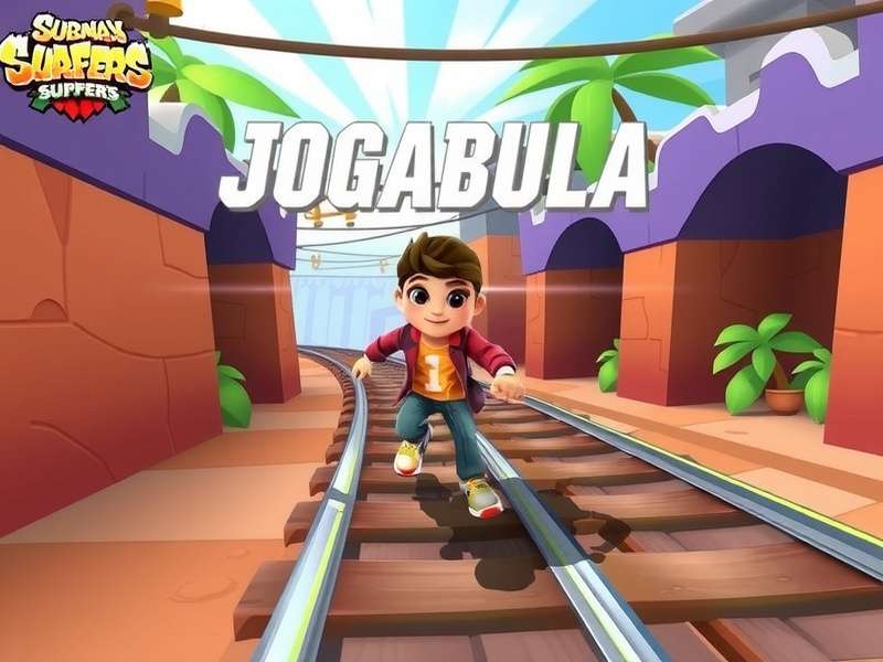 Subway Surfers Jogabilidade gameplay action with trains and power-ups