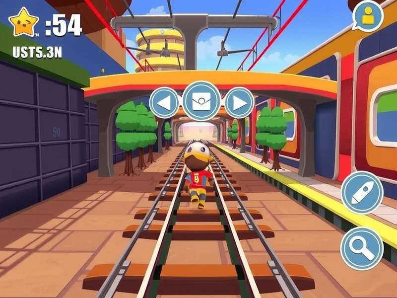 Subway Surfers gameplay on mobile device with Indian urban background