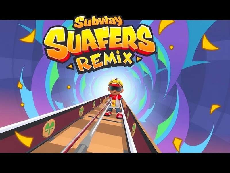 Subway Surfers Remix gameplay montage featuring Jake, Tricky and Fresh running through Indian-inspired subway tunnels