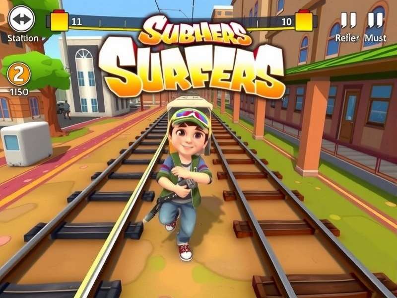 Subway Surfers Song – vibrant graffiti-style artwork with musical notes and subway train