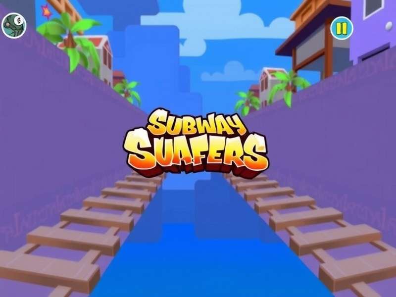 Subway Surfers Theme Song – vibrant artwork showing Jake on a skateboard with music notes and train elements