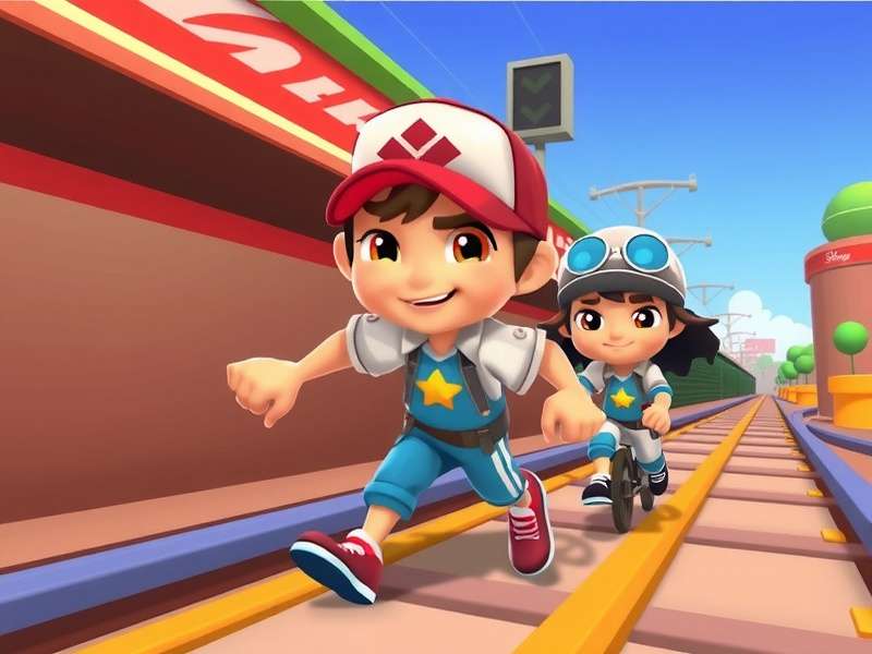 Cute Subway Surfers Characters group illustration featuring Jake, Fresh, Skater and the entire crew