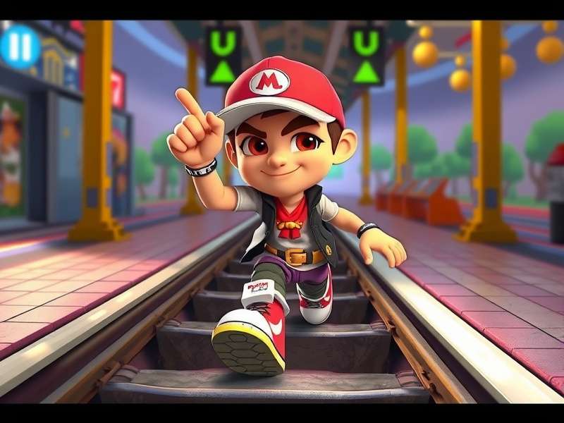 Subway Surfers character animation frame showing Jake, Fresh and Tricky in high-speed chase